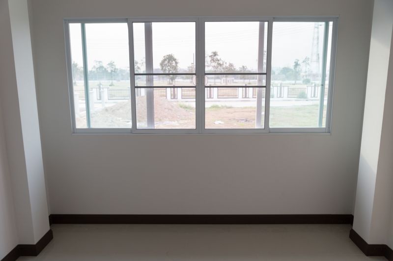 Sliding windows in a living room
